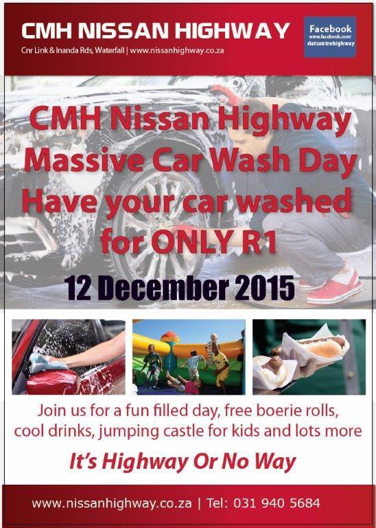 CMH Nissan Highway R1 Carwash Family Day