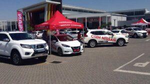 CMH Nissan Sandton- Alex mall display, nissan new vehicles